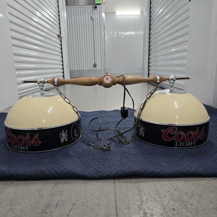 Vintage Coors Light Pool Table Lamp