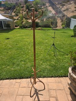 Wooden Coat Rack Standing Hall Tree