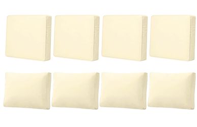 8pcs Outdoor Patio Cushion Covers Replacement, 24" for Patio Sectional, Covers Only Beige