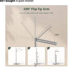Toilet Paper Holder Stand, Freestanding Tissue Roll Holder for Bathroom, 