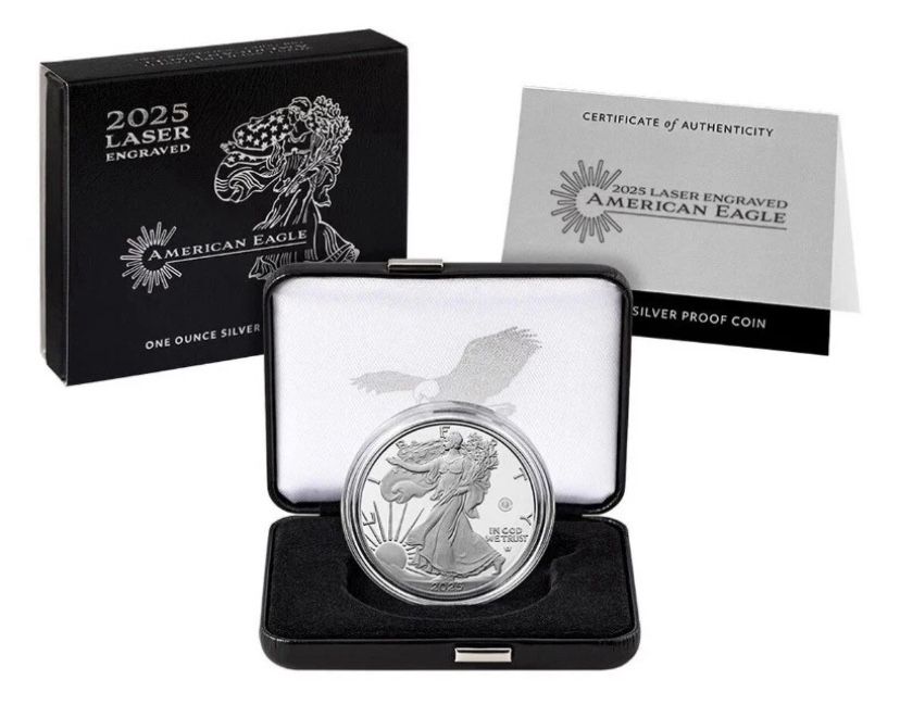 2025 Laser Engraved American Eagle One Ounce Silver Proof Coin