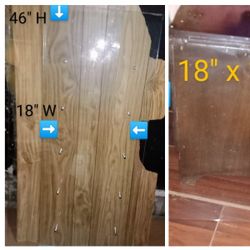 3---46 in X 18 in.     3---18in.X18in. 1/8 In Thick  GLASS SHELVES, PANELS