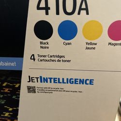 HP 410A Black and Cyan, Magenta, Yellow Toner Cartridges, Pack of 4, CF410AQ