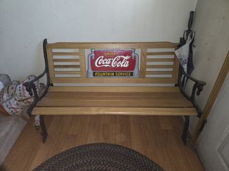 Vintage Coca Cola Cast iron and wood Bench