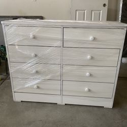 White Particle Board Dresser 