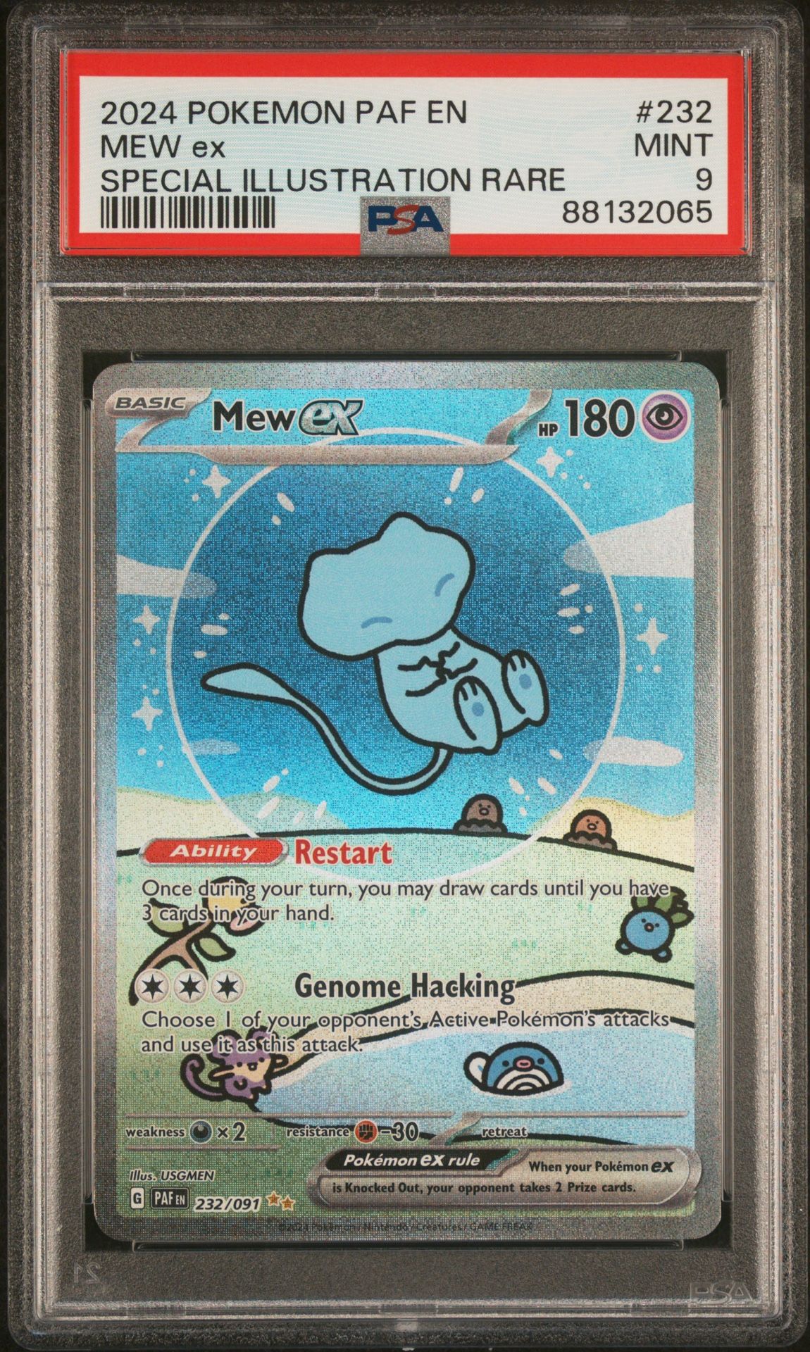 Pokémon Paldean Fates Mew 232 PSA 9