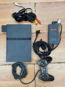 Sony PlayStation 2 PS2 Slim SCPH-70012 Console Controller Cables Power Adapter