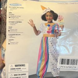 Toddler Girl Circus Clown Costume