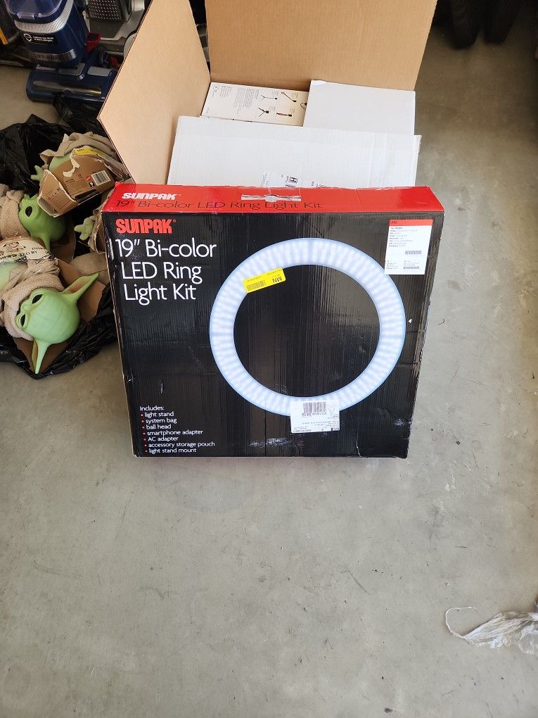 Sunpak - LED 448 19" Bi-Color Ring Light Kit - Black