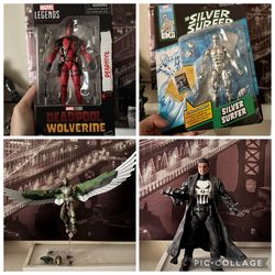 Marvel Legends Marvel Figure Lot – Silver Surfer, Deadpool, Vulture & Punisher