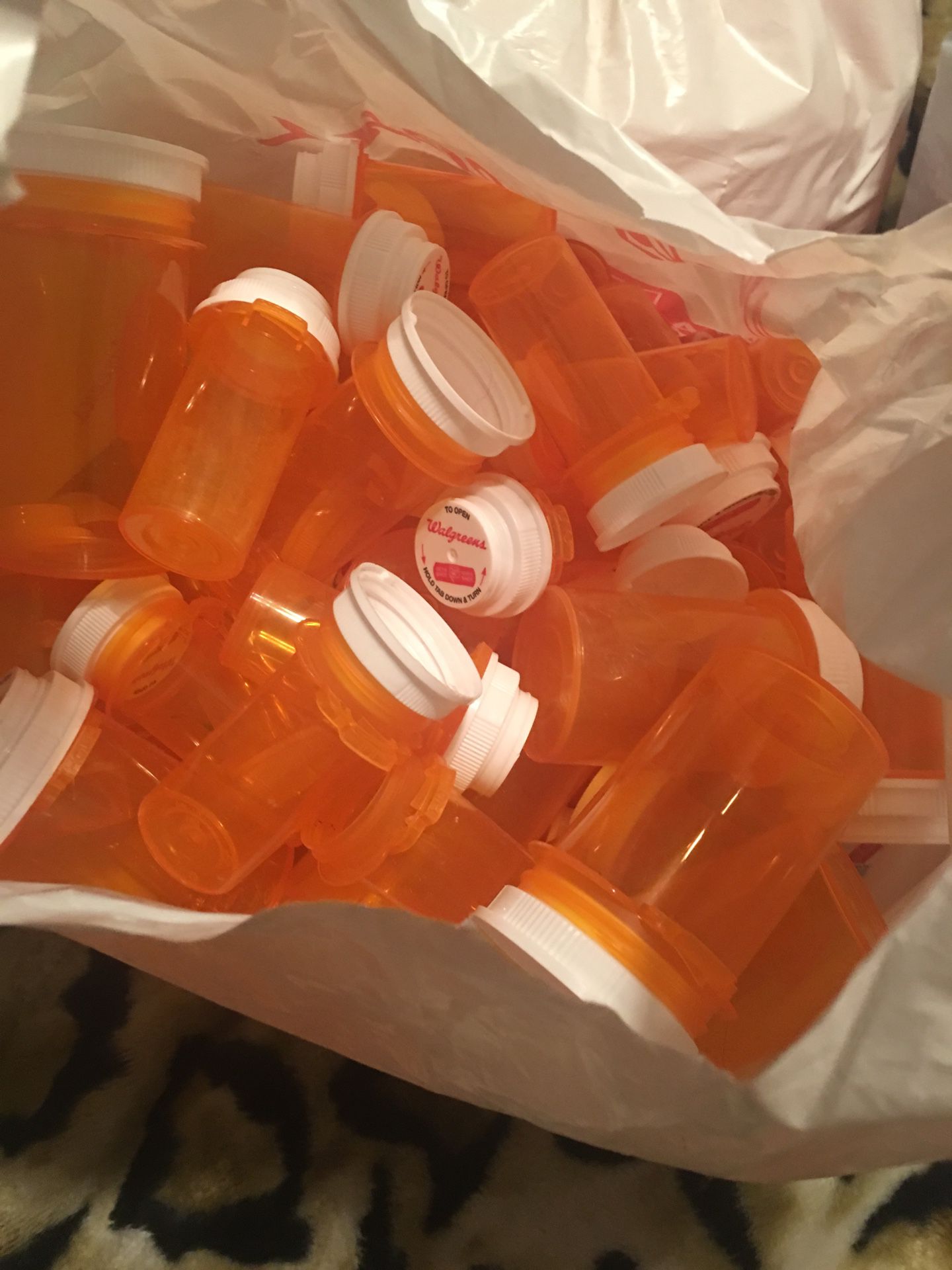 Free empty medicine bottles 3 full bags