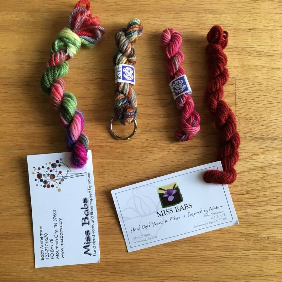 Lot 4 Mini Tiny Small Skeins of Yarn - Miss Babs and Blue Moon Fiber