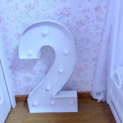 3FT Marquee Numbers, Light Up Numbers 2 for 2nd 20th 21st Birthday Decorations