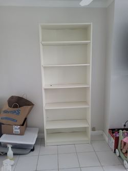 Shelf white Wood 80" high by 32" Wide by 11" Deep