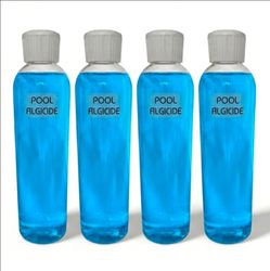 4-PACK POOL ALGAECIDE 8 OZ BOTTLES - LONG LASTING WATER TREATMENT