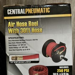 Air Hose Reel With 30ft Hose 