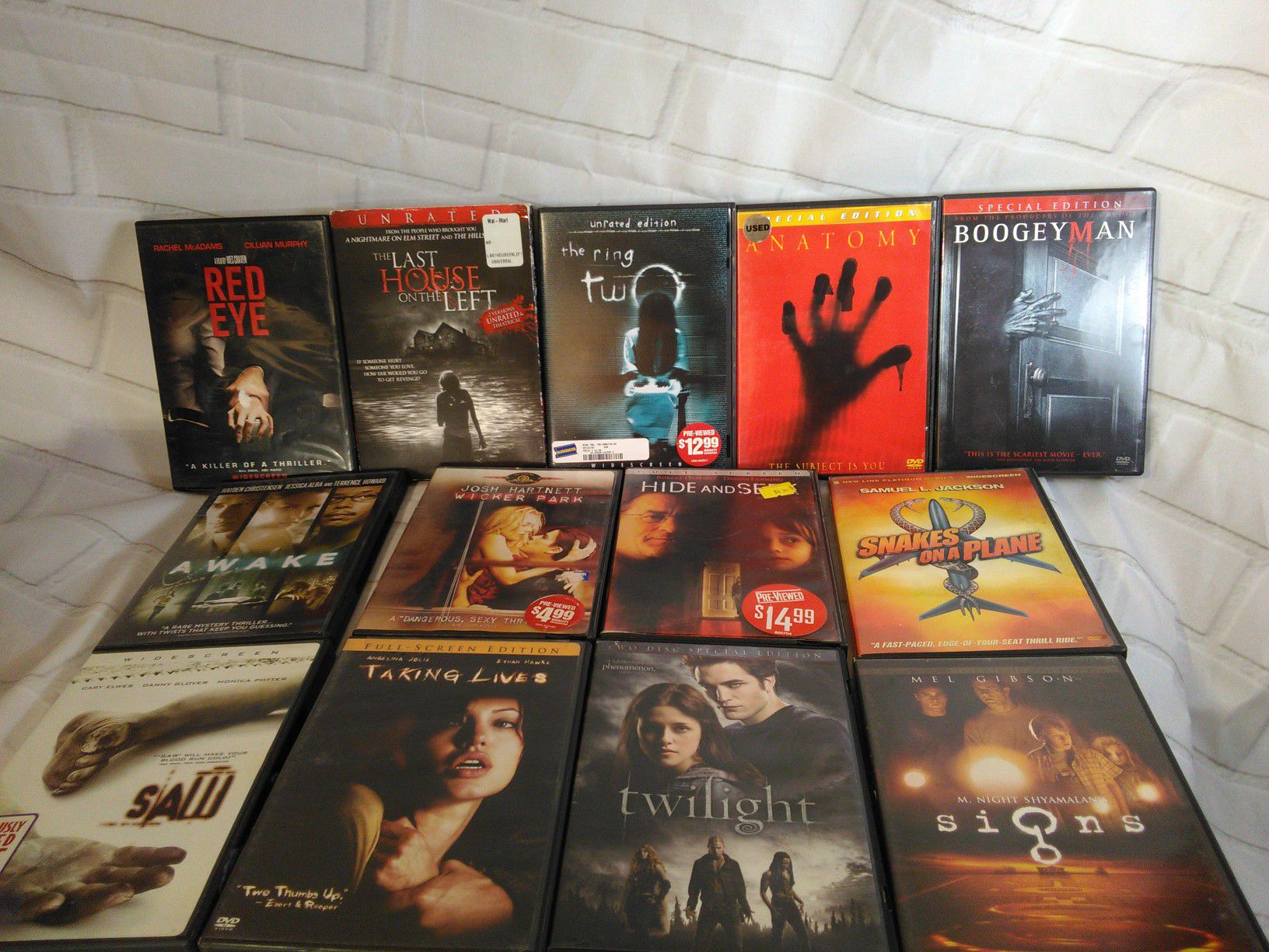 12 classic scary horror movies DVD wholesale lot