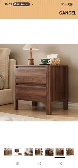Mid Century modern walnut night stands