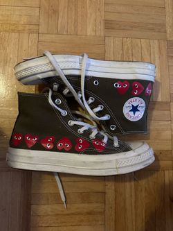 Size 8 Comme de Garçons Heart Converse