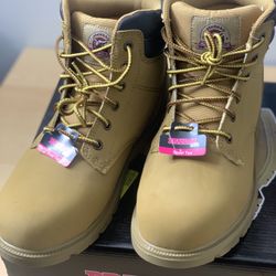 BRAHMA For Her Women's Steel Toe Work Boots- Caraway - Wheat Color -Sz 10 - NIB!