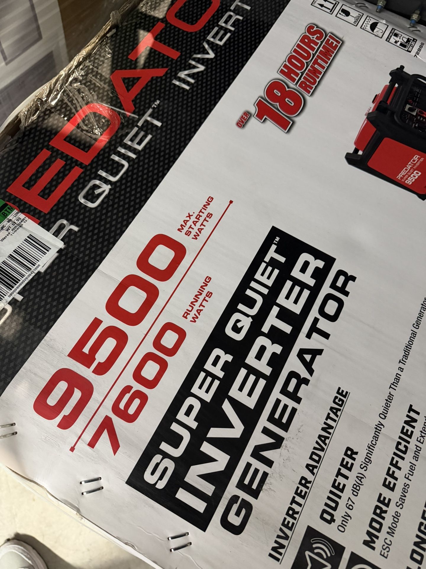 Predator 9500 Inverter generator