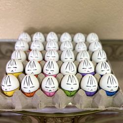 Bunny Hand Painted Confetti Easter Eggs!