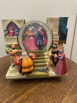 Disney Sleeping Beauty Aurora and Her Prince Double Sided Snow Globe
