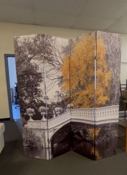 4 Panels Room Divider Bow Bridge Central Park