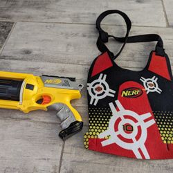 Nerf Gun & Felt Target Shield 