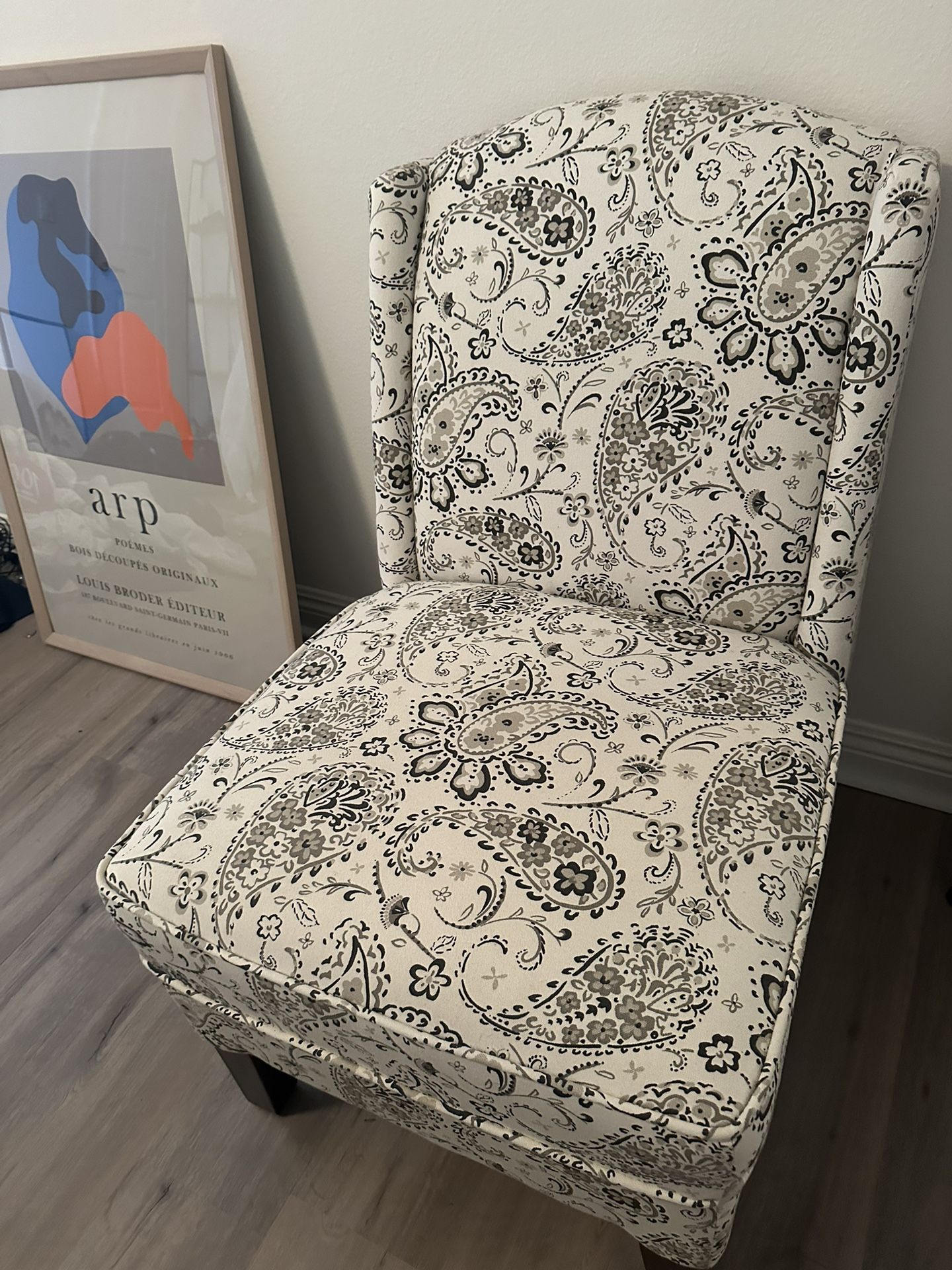 Floral Pattern Upholstered Chair