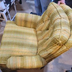 Vintage Retro 70s 80s Couch Good Bones Damaged Upholstery 