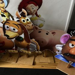 Large Wood Toy Story Cutouts woody ,bullseye Jesse ,hamm ,slinky dog ,forky, Mr & Mrs potato head  Inc Others 