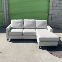 *Free Delivery* Gray Sectional Couch Sofa w/ Reversible Chaise
