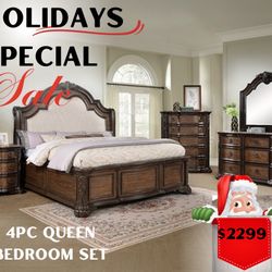 4 Pc Queen Bedroom Set Financing Available No Credit Needed 