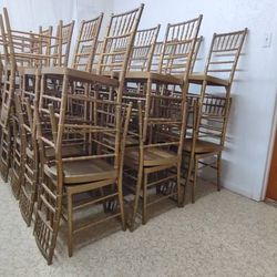 Lot of 37 Gold Chiavari Banquet Chairs!