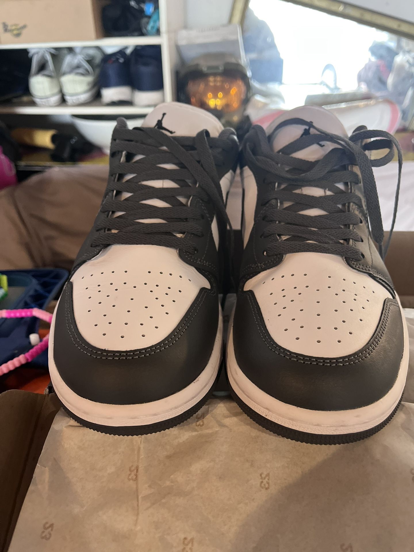 Gray And White Jordans 