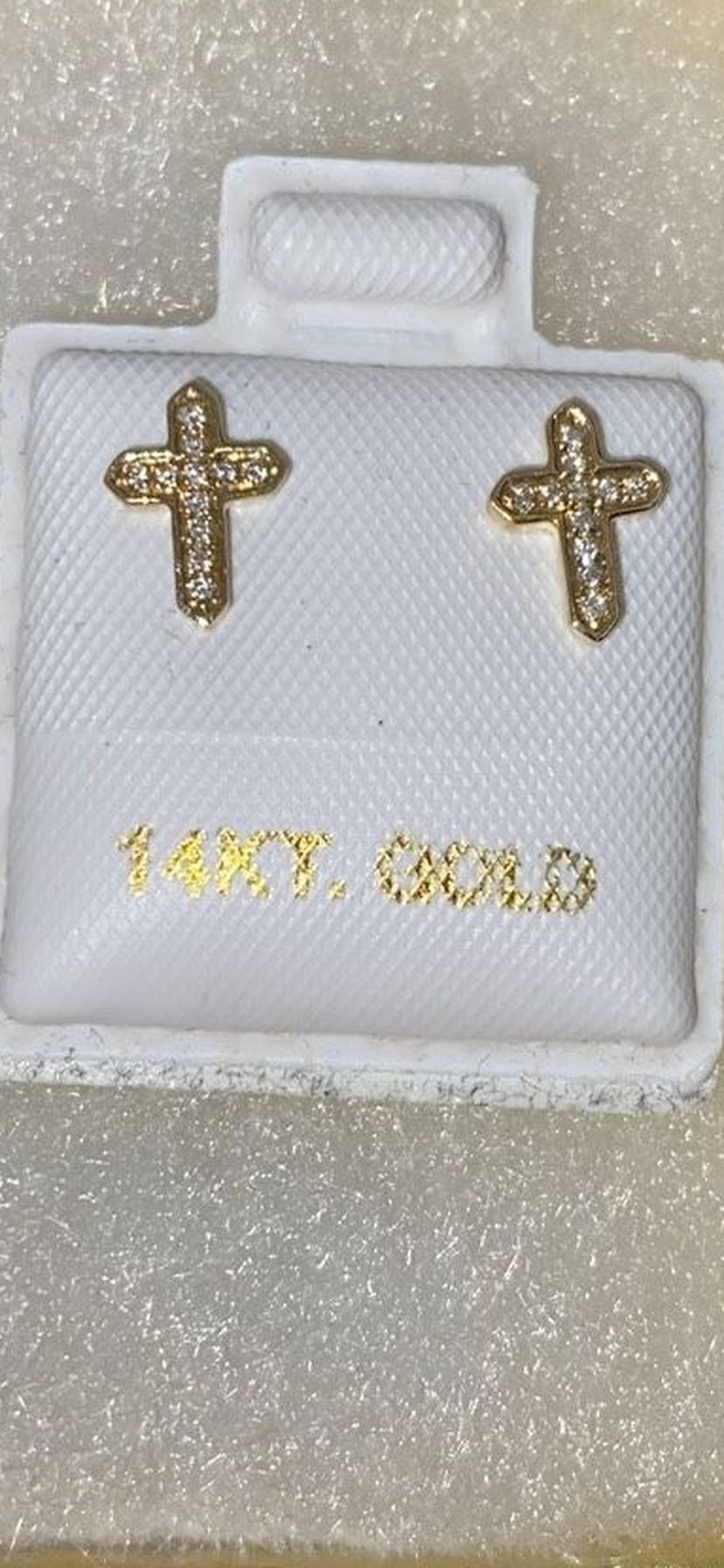 14 K GOLD and DIAMOND earrings