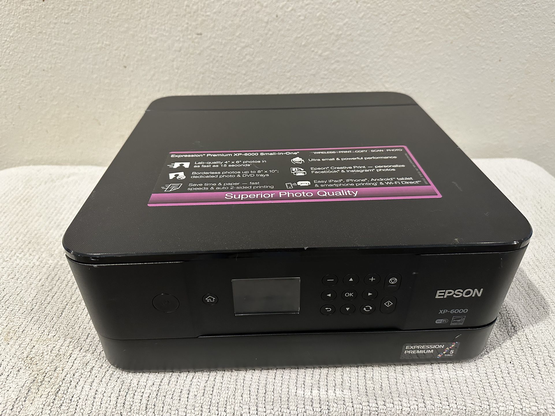 Epson Expression Premium Xp-6000 Wireless Color Photo Printer with Scanner Copier