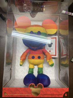 Disney year of the mouse limited edition June Mickey Mouse plush, rainbow