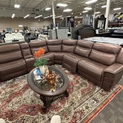 Power Reclining Sectional Couch