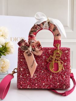 Rare Christian Dior Lady Dior Small Crystal Handbag ✨💗