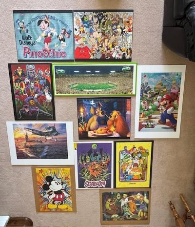 PUZZLES $10.00 EACH – ALL COMPLETED RECENTLY AND PLACED ON FOAM BOARDS (NOT MOUNTED OR GLUED).