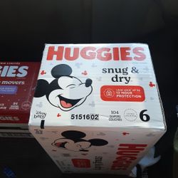 Huggies Snug And Dry Size 6 104 Ct
