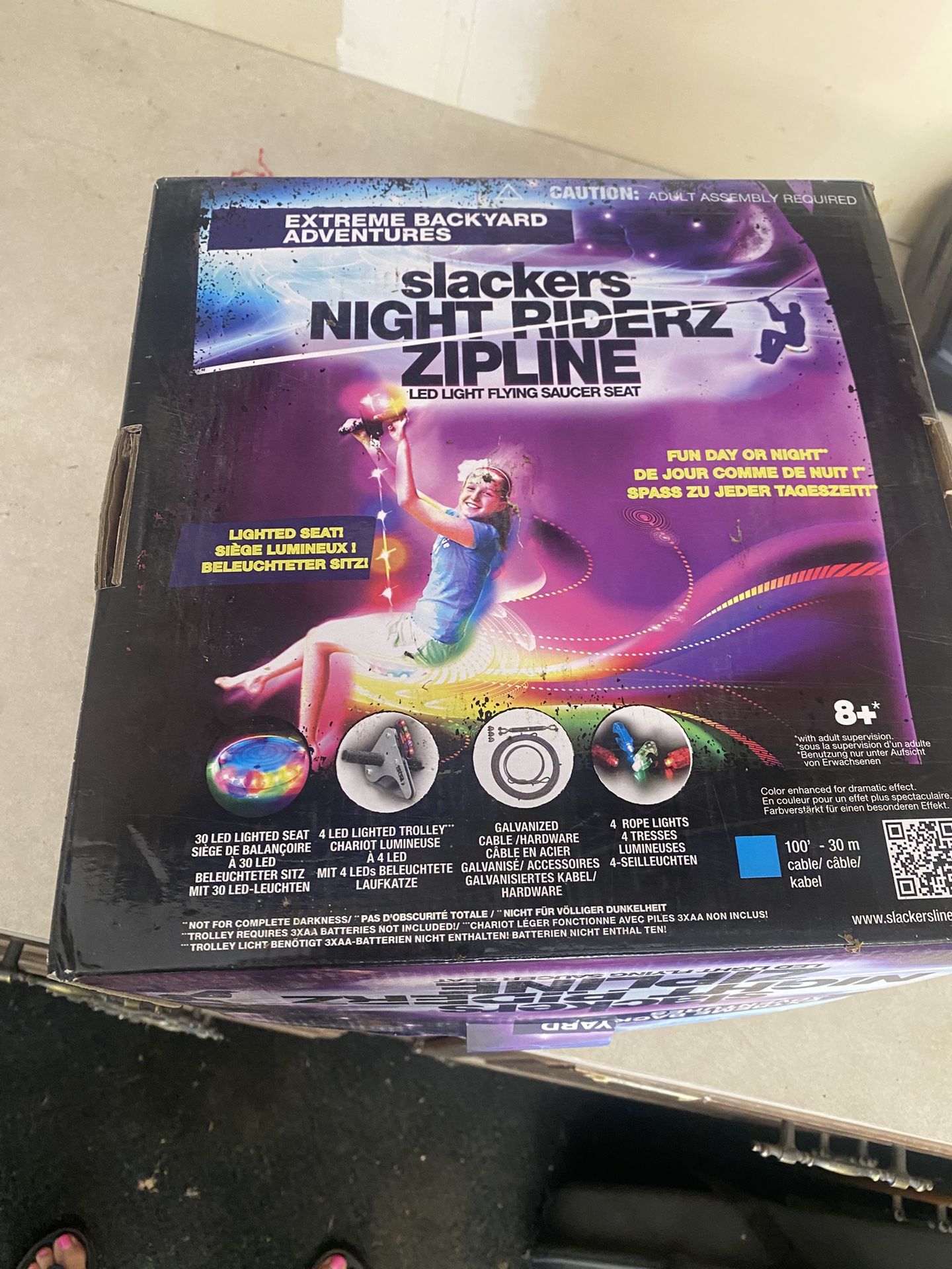 Slackers Night Riderz Zip line