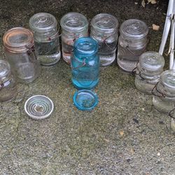 Lot Of Antique Collectible Jars 