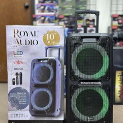 Rechargeable BT Party Speaker w/ 2 Wireless Mic