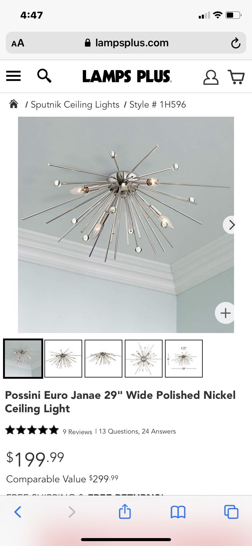 Ceiling Lamp Sputniks, Two