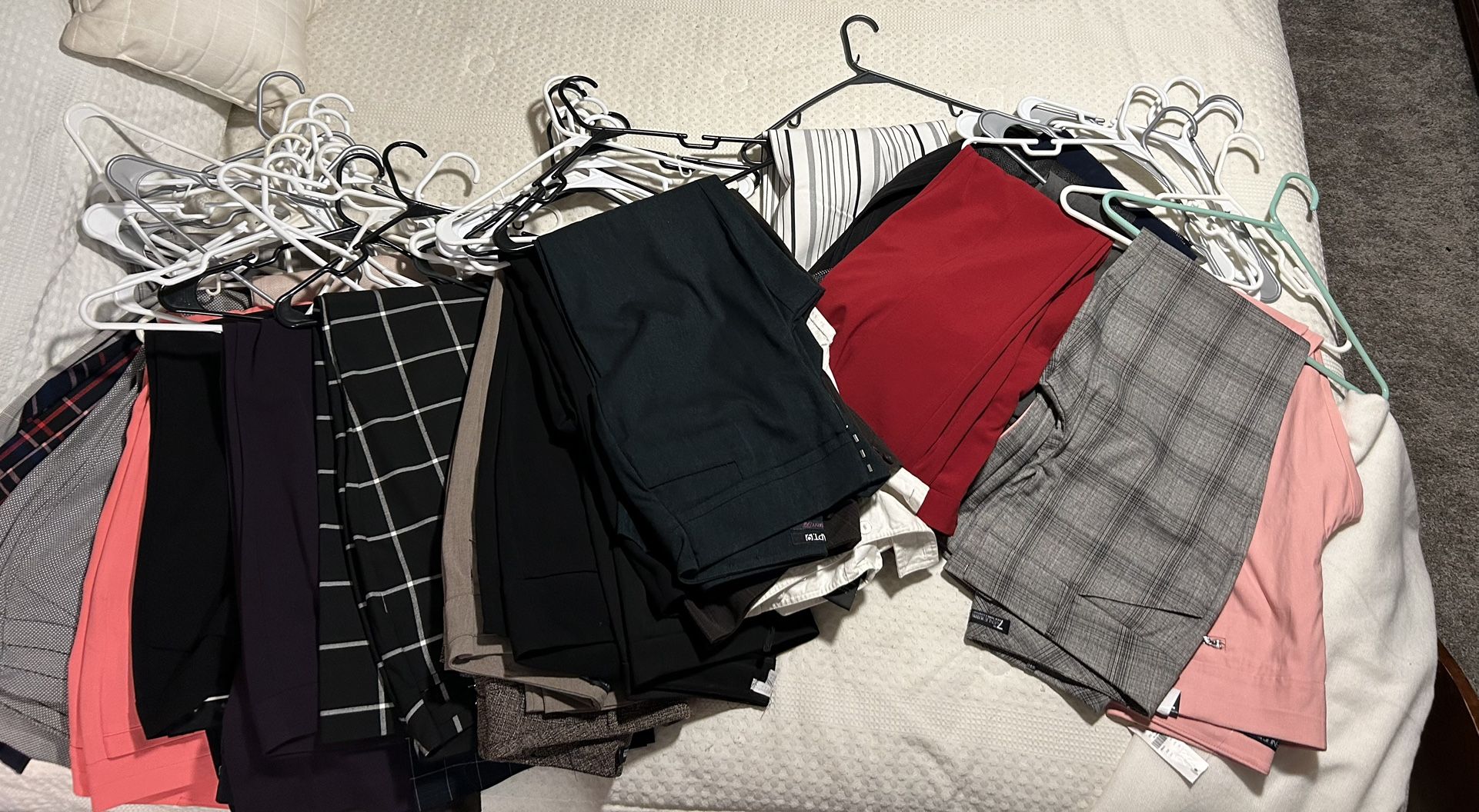Excellent Condition Used Business Casual Slacks, Jeans, Dresses, Skirts, Coats. 