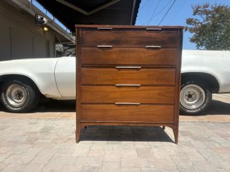 Vintage Kent-Coffey “Impact” Mid-Century Modern Tall Dresser — Real 1960s American-Made Highboy — $375