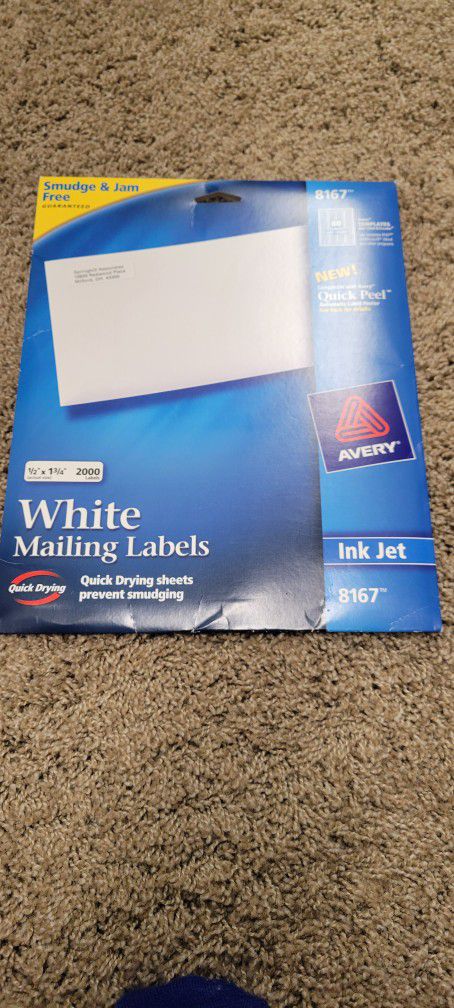 White Address Labels
